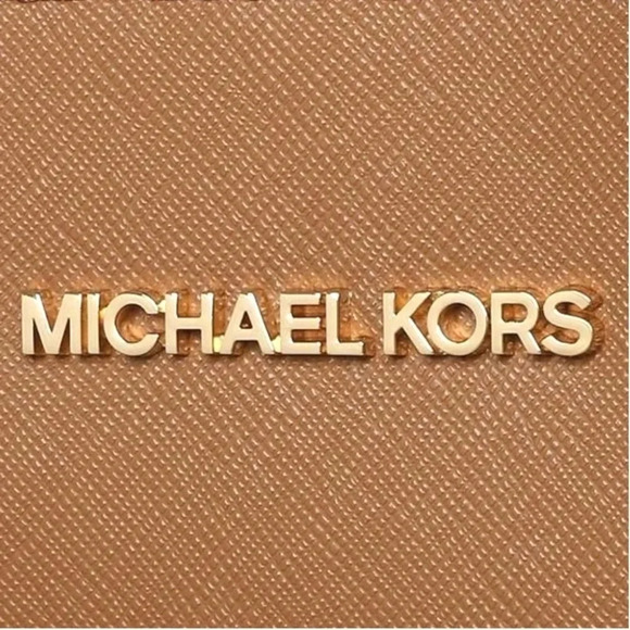 MICHAEL KORS CHARLOTTE LARGE TOP ZIP TOTE BAG LUGGAGE BROWN (NWT) - Picture 12 of 14
